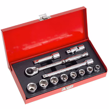 mono64393919-210420-02 【日本 SK11】TS-312M 3/8吋 專業級套筒扳手 12件工具組 (72齒棘輪 / 鉻釩鋼 / 附金屬收納盒)